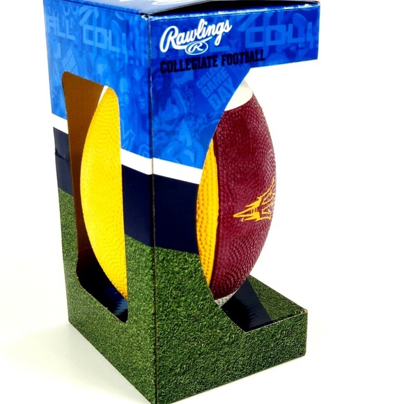 Rawlings Arizona State Collegiate Youth Size Football Red and Yellow - Picture 5 of 6